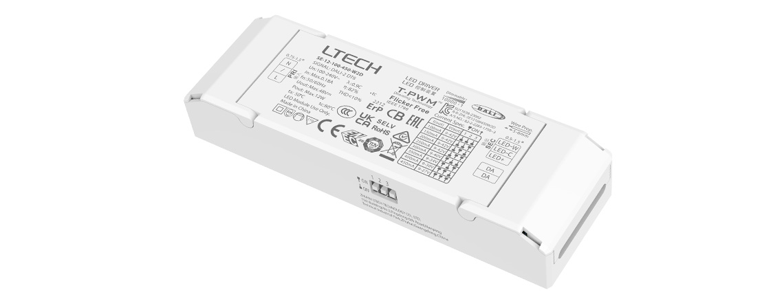 12W 100-450mA CC DALI-2 Tunable white LED driver SE-12-100-450-W2D