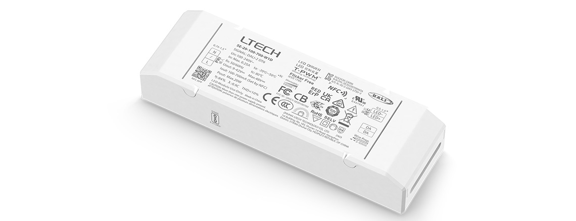 20W 100-700mA NFC CC DALI DT6 LED driver SE-20-100-700-W1D