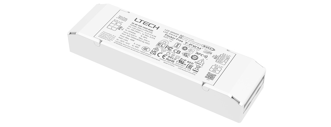 40W 300-1050mA NFC CC DALI tunable white LED driver SE-40-300-1050-W2D