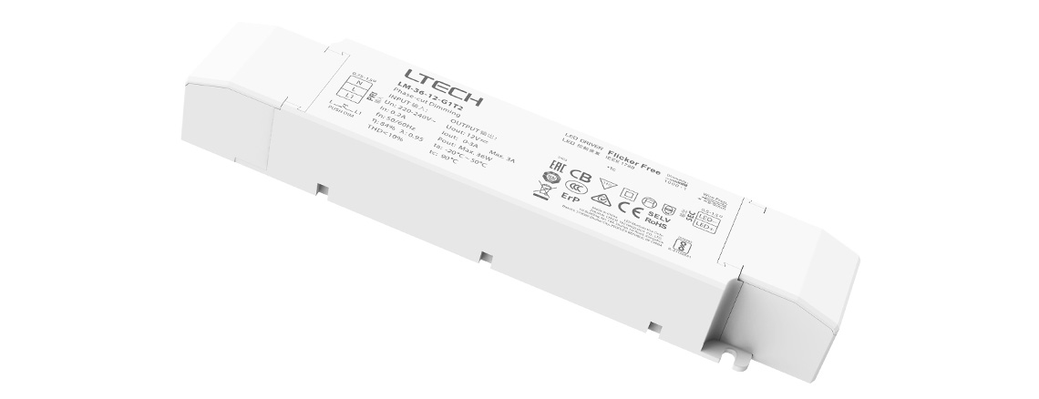 36W 12VDC CV Triac LED Driver LM-36-12-G1T2