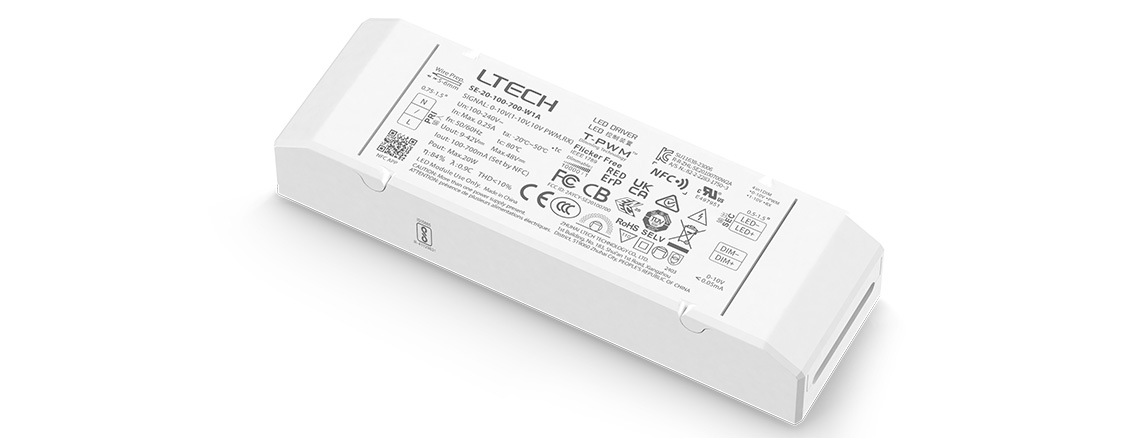 20W 100-700mA NFC CC LED driver SE-20-100-700-W1A