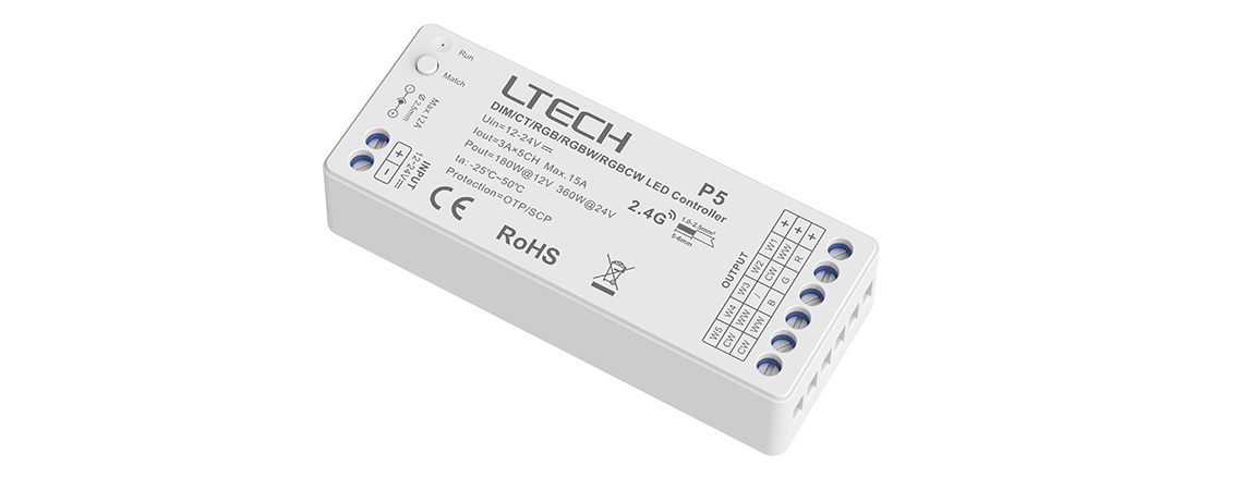 DIM CT RGB RGBW RGBCW LED Controller P5